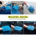 thumbnail image 3 of Car Wash Mitt 2 Pack - Large Size Microfiber Wash Mitt Car Cleaning Mitts Premium Chenille Car Washing Gloves Winter Waterproof Car Wash Rag Sponge Kit with Lint Free & Scratch Free, 3 of 3