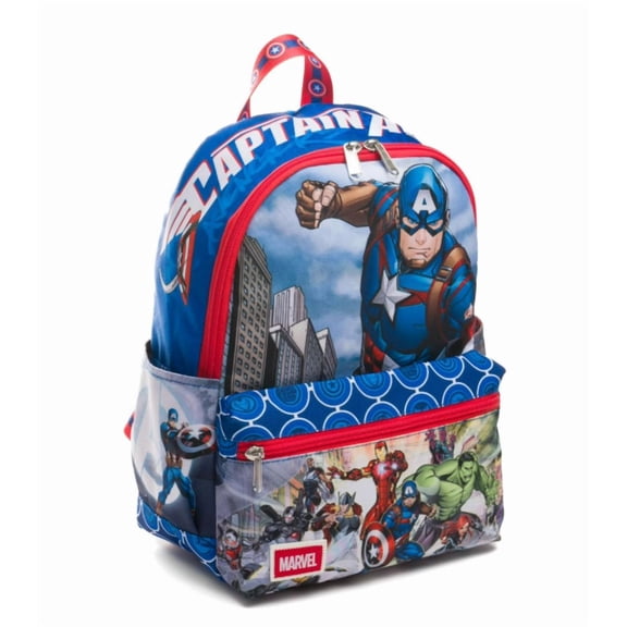 Wondapop Marvel Avengers Captain America 13" Deluxe Nylon Daypack Backpack, Kid, Fun