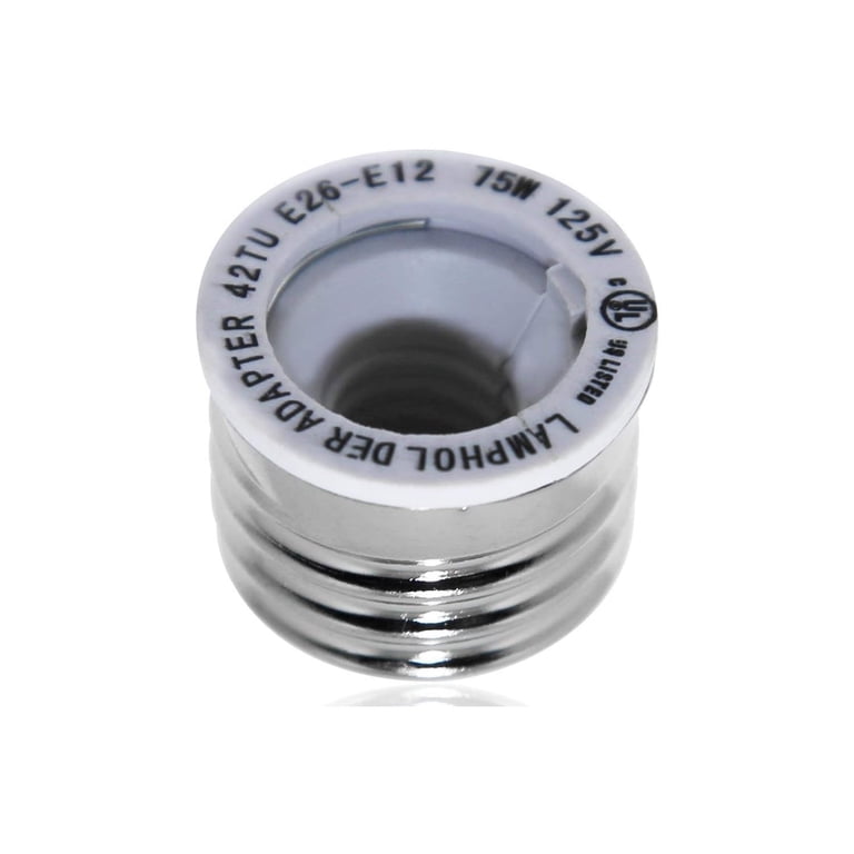 10-Pack E26/E27 To E12 Adapters - Convert Standard Light Sockets To Candelabra Base 4 thumbnail image