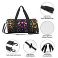 thumbnail image 5 of Rocae Colorful Mexican Print Round Travel Duffel Bag and Fitness Bag, Women's Waterproof Weekend Tote, Men's Travel and Fitness Essentials, 5 of 8