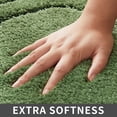 thumbnail image 3 of Extra Thick Bath Rugs for Bathroom - Anti-Slip Linen Set Mats Soft Plush Yarn Shaggy 100% Strong Polyester Living Room Bedroom Mat Water Absorbent(Green,24x36 Inches), 3 of 4