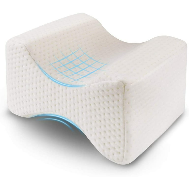 Orthopedic Knee Pillow Memory Foam Suitable for Side Sleepers Relief of Hip,  Back and Knees 