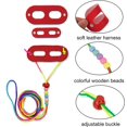thumbnail image 3 of ORUYROP Lizards Leash Bearded Dragon Adjustable Small Reptile Animals Harness 3 Size Soft Leather Harness Lizards Leash with Wing for Small Medium and Large Reptile Animals (Red (Color Rope)), 3 of 4