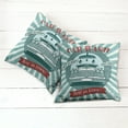 thumbnail image 2 of Ambesonne Retro Throw Pillow Cover 2 Pack, Car Wash Sign Commercial, 16", Red Teal, 2 of 6