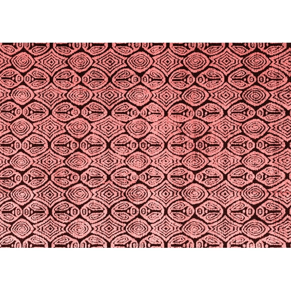 Ahgly Company Indoor Rectangle Oriental Red Modern Area Rugs, 4' x 6'