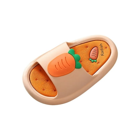 

Honeeladyy Toddler Kid Shoes Toddler Shoes Baby Boys Girls Cute Cartoon Fruit Non-slip Soft Sole Beach Slippers Orange Sales Online