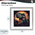 thumbnail image 4 of Stupell Industries Contemporary Ancient Dino Roaring at Sunset Gray Framed Print Under Glass, 16 x 16, by Creative Studio, 4 of 8