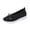 Black, variant on Womens Breathable Knit Mesh Slip On Loafers Casual Bow Ballet Flats Shoe Comfortable Round Toe Lightweight Orthopedic Low Top Nurse Walking Shoe