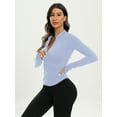 thumbnail image 2 of Women Slim-Fit Full-Zip Yoga Jacket Ultra-Breathable MoistureLong Sleeve Activewear, 2 of 8