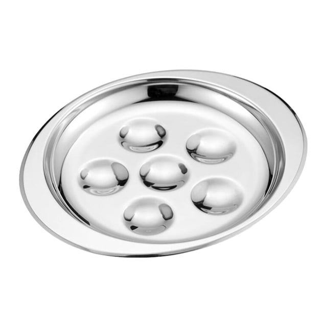 Plato de acero inoxidable para caracoles, champiñones, caracoles 196X167mm