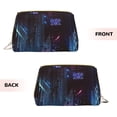thumbnail image 2 of Saiise Geometry Dash Print Makeup Bag PU Leather Travel Makeup Bag Organizer Makeup Pouch, Portable Cosmetic Bags for Women,Cute Make Up Bag for Travel Size Toiletries Accessories Brushes, 2 of 7