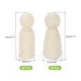 thumbnail image 2 of Uxcell 50 Pack Wood Peg Dolls 2.17 Inch Female and Male Unfinished Natural Wooden Figures, 2 of 6