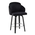 thumbnail image 2 of LumiSource Black Wood, Black Velvet, Chrome, Gold Metal Dahlia Counter Stool - Set of 2, 2 of 7