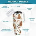 thumbnail image 4 of 30 oz Tumbler Christmas Gingerbread Houses Tree Cookies Candy Insulated Travel Mug Stainless Steel Vacuum with Handle and Straw Lid Coffee Cup Tea Water Bottles for Sports Work Car Travel Hot, 4 of 6