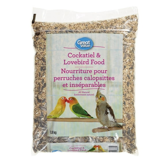 Great Value Cockatiel & Lovebird Food, 1.8kg