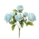 thumbnail image 1 of Ramo de rosas artificiales de 7 cabezas de seda para decoración del hogar, bodas, fiestas y festivales (azul cielo)., 1 of 6
