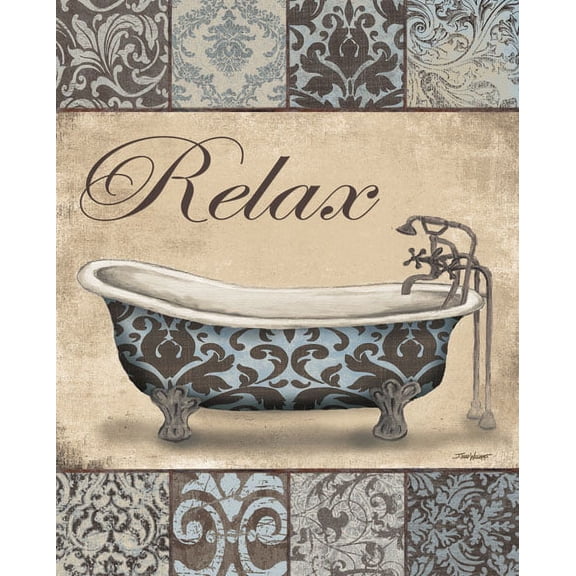 Relax Bath - Mini Quality Bathroom Old Fashioned Sign Modern Beautiful Office Decoration 8X10