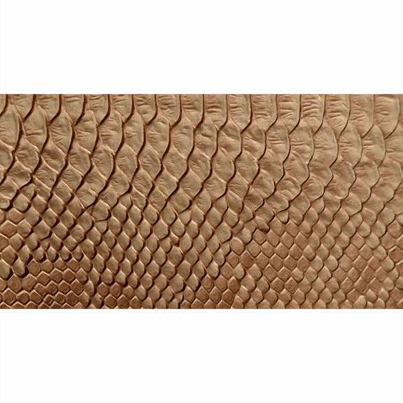 BROWN Embossed Snake Vinyl 54" Wide Textured Faux Leather Great for Upholstery, Purses & Bags Sold by the Yard
