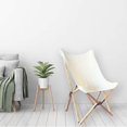 thumbnail image 2 of Canvas and Bamboo Butterfly Chair - White, 2 of 2