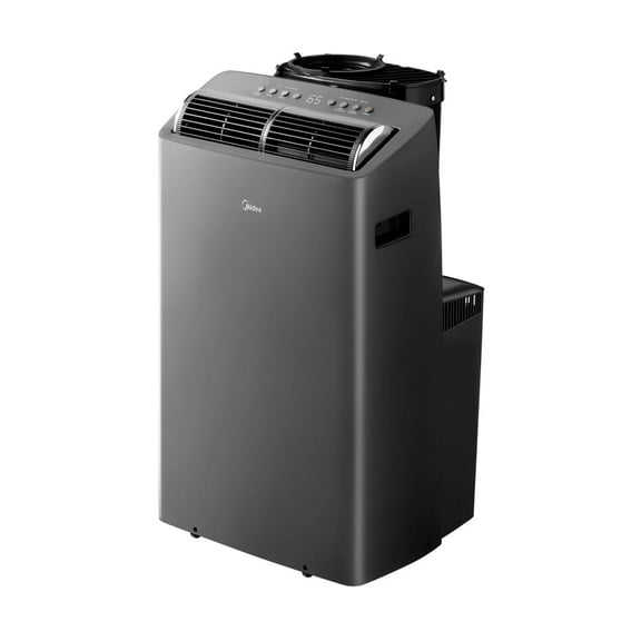 Midea 10,000 BTU Portable Air Conditioner, 3-In-1 Dehumidifier, Ventilate, Cool, Quiet, Wi-Fi and Alexa, Gray