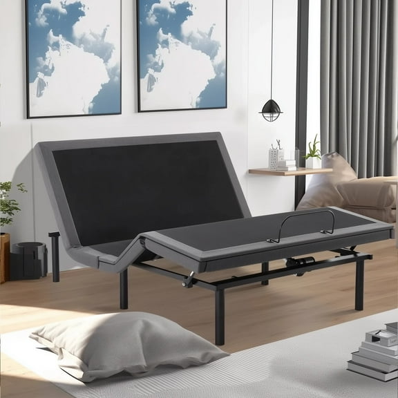 CONCETTA Twin XL Electric Bed Frame, with 2 USB Ports and Wireless Remote Individually Adjustable Head and Foot
