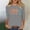 Gray, variant on HOMBOM Womens Graphic Tops Summer T-Shirts 3/4 Sleeve White Retro 1996 Print Crew Neck Graphic Tees for Ladies Lightweight