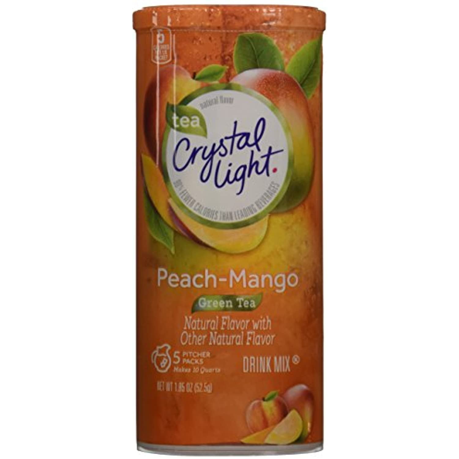 Crystal Light Natural Green Tea Peach Mango Drink Mix (30 Pitcher