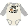 thumbnail image 3 of Inktastic I Watch Football with My Daddy Boys or Girls Long Sleeve Baby Bodysuit, 3 of 5