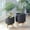Matte Black Indoor Outdoor Solid Round S/2 20", 16"H, variant on DecMode 16"W, 20"H, 14"W, 16"H Metal Contemporary Planter, Grey, 2-Piece