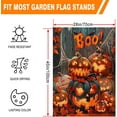 thumbnail image 4 of Halloween Witch House Flag 28x40 Double Sided Outside, Stained Glass Burlap Halloween Yard Flag for Fall Holiday Outdoor Decorations, 4 of 7