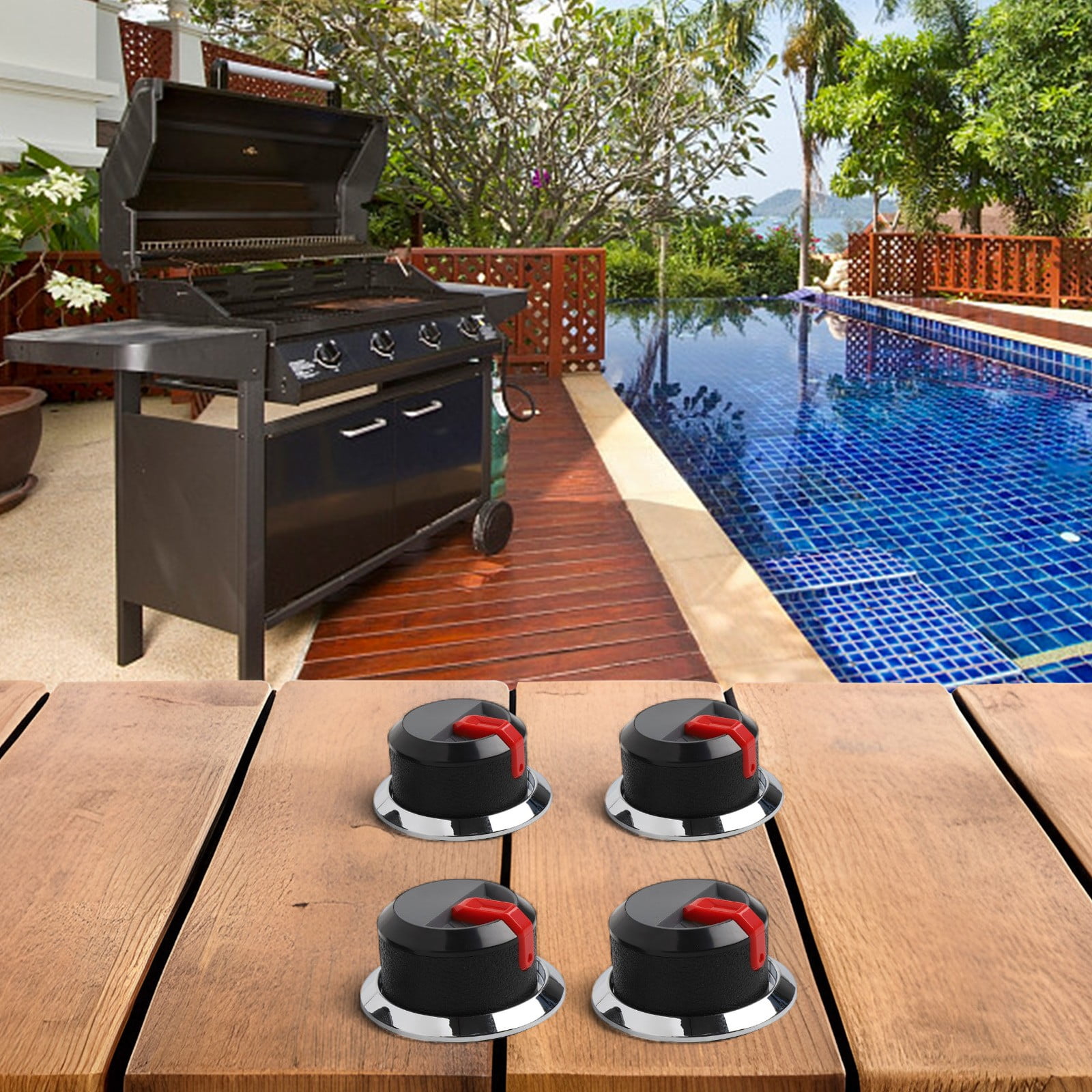 4pcs 58mm diameter knob for stoves and grills: reliable and for