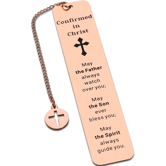 Confirmation Gifts for Teen Girls, Catholic Confirmation Bookmark Gifts for Women Girls, First Communion Gifts for Girls, Christian Religious Baptism Gifts for Girls Bible Verse Bookmark Easter Gifts
