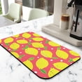 thumbnail image 2 of 2pcs Lemons and Bees Coffee Maker Mat - Bright Summer Design Non-Slip Kitchen Mat, Ultra Absorbent, 2 of 6