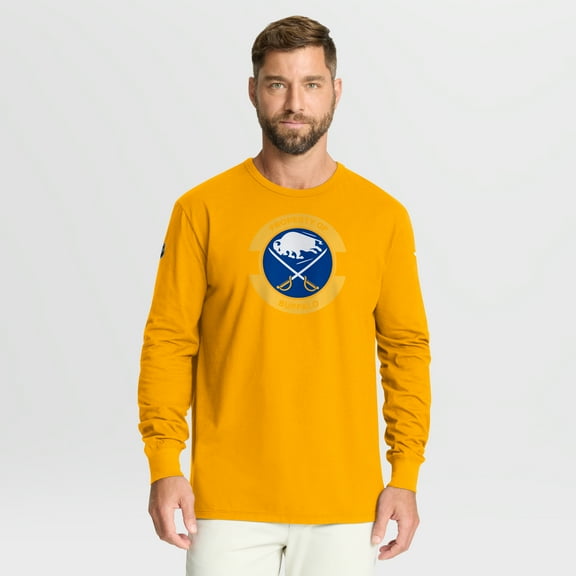 Men's Fanatics Gold Buffalo Sabres Authentic Pro Property Of Practice Long Sleeve T-Shirt