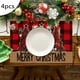 thumbnail image 2 of 4 Manteles Individuales Navideños Mantel De Lino Mantel Térmico Mantel De Cocina, 2 of 4