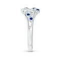 thumbnail image 3 of Angara Natural 0.12 Ct. Blue Sapphire Fashion Ring in 14K White Gold for Women (Ring Size: 11.5), 3 of 10