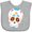 AC-Heather Grey, variant on Inktastic Sugar Skull Blue Boys or Girls Baby Bib