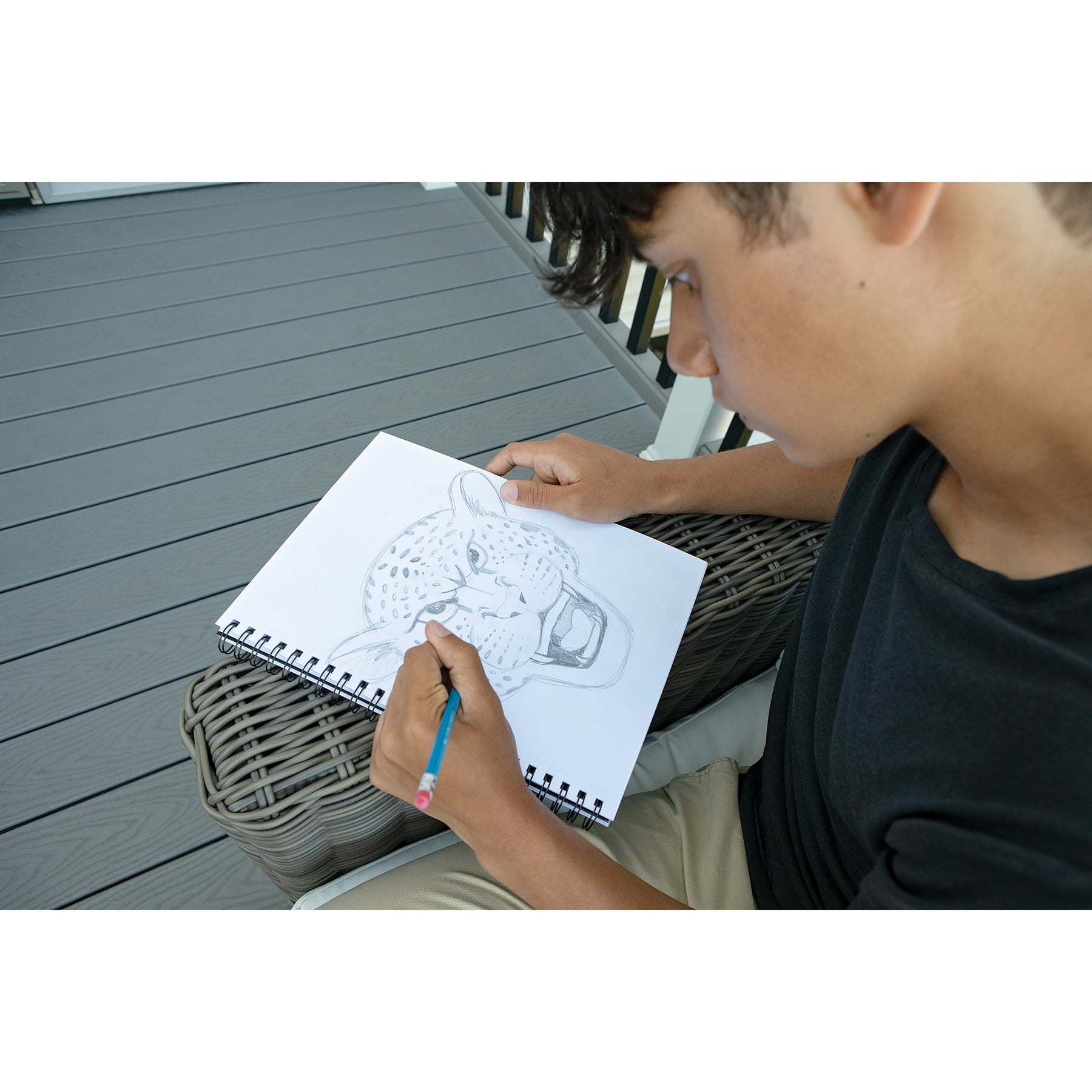 UCreate Poly Cover Sketch Book, Heavyweight, 12" x 9", 75 Sheets, Pack of 3