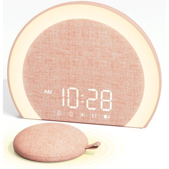 Reloj Despertador ANJANK con Vibrador Inalámbrico para la Cama y Luz Nocturna