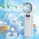 thumbnail image 5 of High-speed Handheld Ice Cool Fan Outdoor Portable Foldable Neck Hanging Fan Digital Stepless Speed Gray/white Optional, 5 of 5