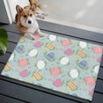 thumbnail image 3 of Area Rug 2 x 3 Ft, Easter Bunny Indoor Accent Bathroom Rugs for Kitchen/Laundry Room, Colorful Eggs Spring Leaves Daisy Blue Washable Non-Slip Runner Floor Mat for Entryway, Living Room, 3 of 8