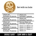 thumbnail image 2 of Pirate Skull and Crossbones Jolly Roger Wood Mini Charms Shapes DIY Craft Jewelry - No Hole - 12mm (26pcs), 2 of 7