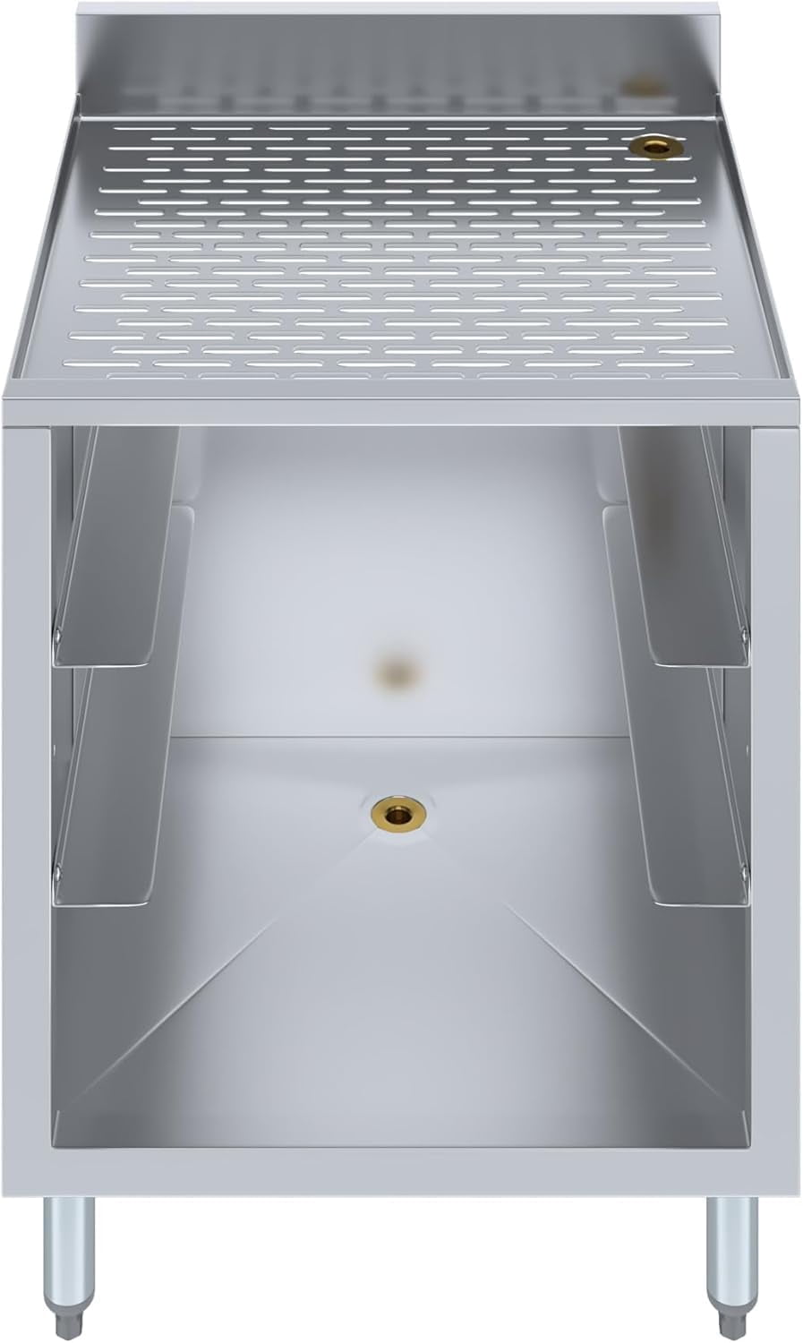 22.5" x 24" x 30" Stainless Steel Glass Rack Storage Cabinet with Built-In Rack | Commercial Glass Holder Organizer for Bar, Restaurant, Kitchen