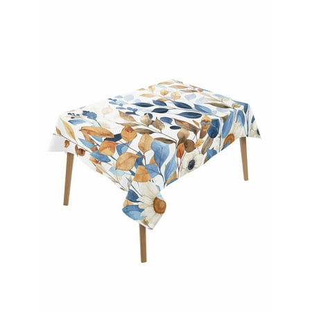 Orange Blue Botanical Table Cloth Fall Eucalyptus Leaves Waterproof Tablecloth for Rectangle Tables Reusable Washable Fabric Table Cover for Restaurant Kitchen Dining Tables 52 x70 Orange Blue Botanical Table Cloth Fall Eucalyptus Leaves Waterproof Tablecloth for Rectangle Tables Reusable Washable Fabric Table Cover for Restaurant Kitchen Dining Tables 52 x70