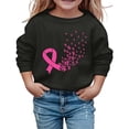 thumbnail image 2 of Boys Sweatshirts Kids Cancer Awareness Pullover Hoodless Long Sleeve Black 7-8 Years, 2 of 4