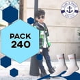 thumbnail image 2 of Yacht & Smith Children & Kids Wholesale Bulk Sports Crew, Athletic Case Pack Socks, by SOCKS'NBULK (240 Pairs White USA, Kids 4-6 (Shoe size 7-10)), 2 of 6