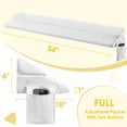 thumbnail image 3 of Full Bed Wedge Pillow Stopper,Bed Gap Filler (0-8"),Headboard Pillow,Mattress Gap Cover,Adjustable Foam Wedge Pillow (White 54"x10"x6"), 3 of 6