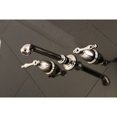 thumbnail image 2 of Kingston Brass KS7126NL Naples Double-Handle Wall Mount Bathroom Faucet, Polished Nickel, 2 of 8