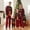 Red C, variant on Christmas Pajamas for Family Long Sleeve Tree Graphic Tops Pant Set Holiday Sleepwear