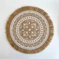 thumbnail image 2 of Royalbelle 4pcs Jute Simple Vaisselle Tapis Maison Rond Tissé Restaurant Tapis de Table Décoratif Rétro, 2 of 2